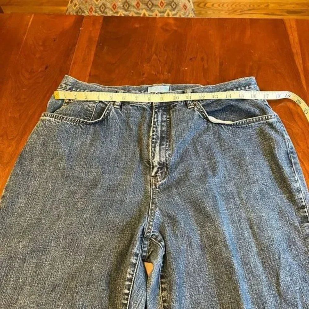 Vintage So Blue Sigrid Olsen Cropped Jeans Leather Beaded Ankle Detail 14 - Picture 6 of 13